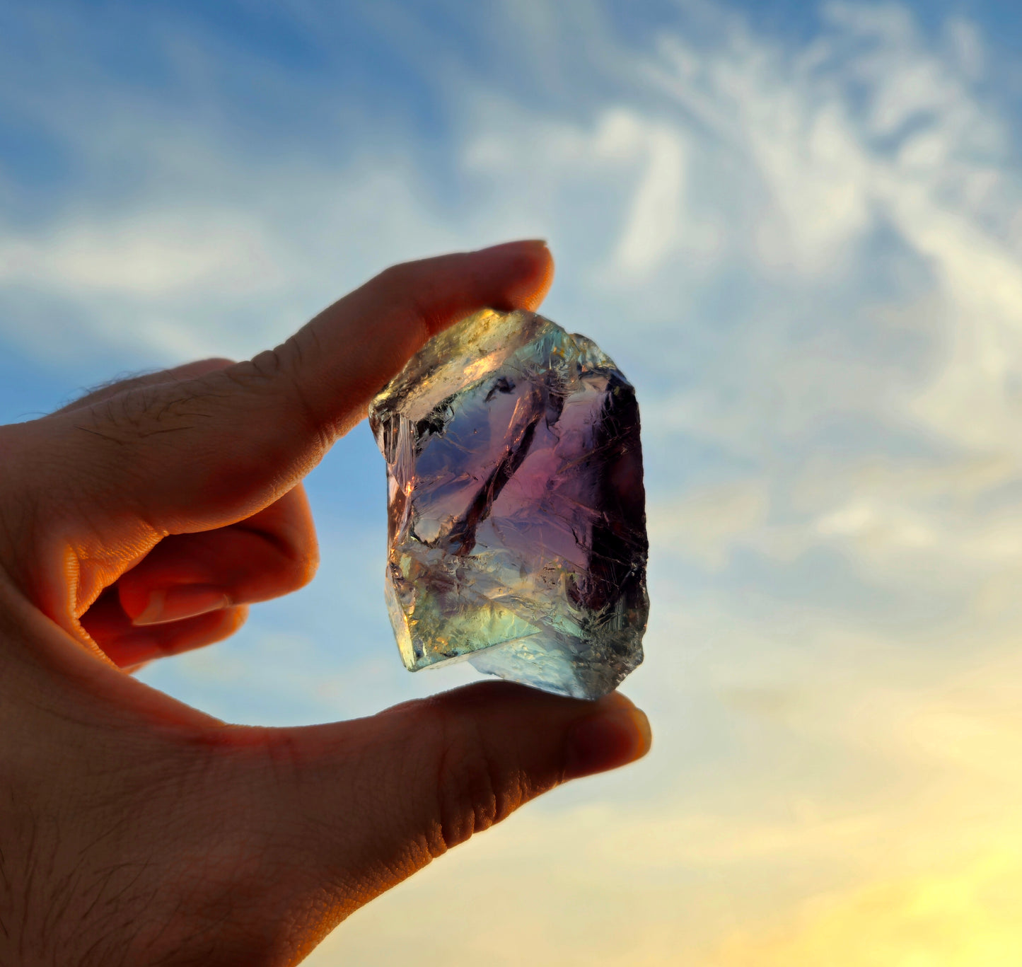 Multi Fluorite Raw- High Grade Gem Quality (82g)