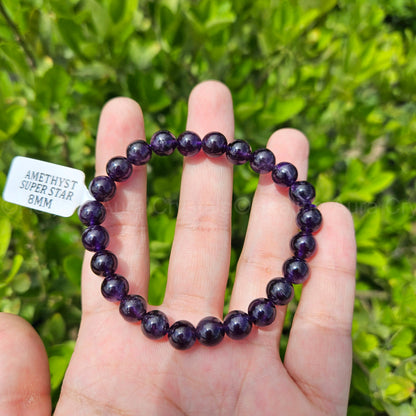 Amethyst Bracelet (8mm) -Premium Quality