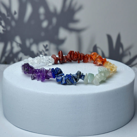 7 Chakra Chips Elastic Bracelet