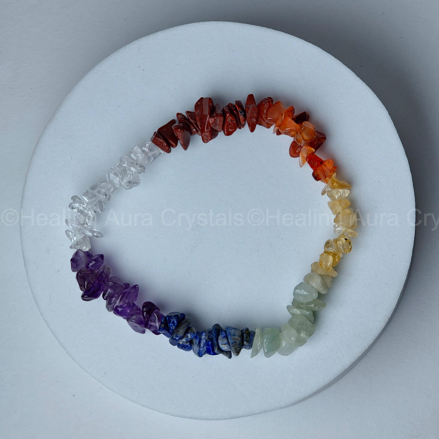 7 Chakra Chips Elastic Bracelet