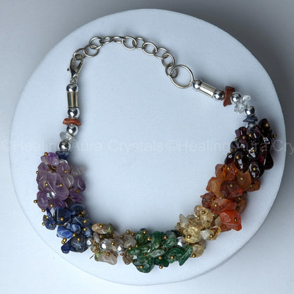 7 Chakra Chip Bracelet