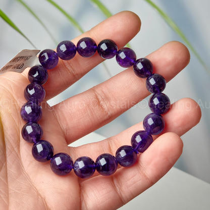 Amethyst Bracelet (10mm) -Premium Quality