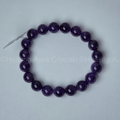 Amethyst Bracelet (10mm) -Premium Quality