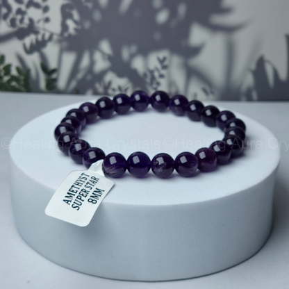 Amethyst Bracelet (8mm) -Premium Quality