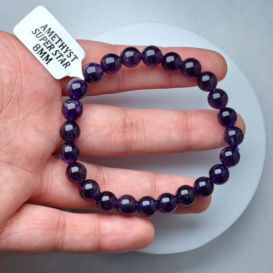 Amethyst Bracelet (8mm) -Premium Quality