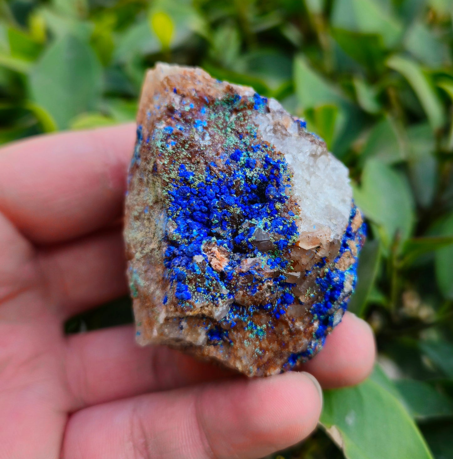 Azurite Malachite Raw with Quartz Inclusion 113g