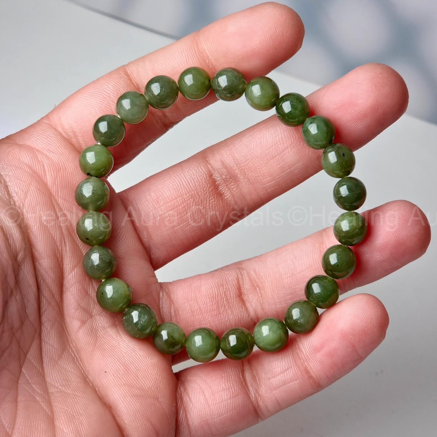 Canadian Green Jade Bracelet (8mm)