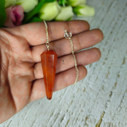 Carnelian Dowsing Pendulum