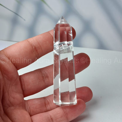 Clear Quartz Tower 3 inches - Premium Quality