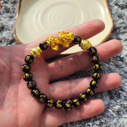 Pixiu Wealth Bracelet | Feng Shui | Black Obsidian