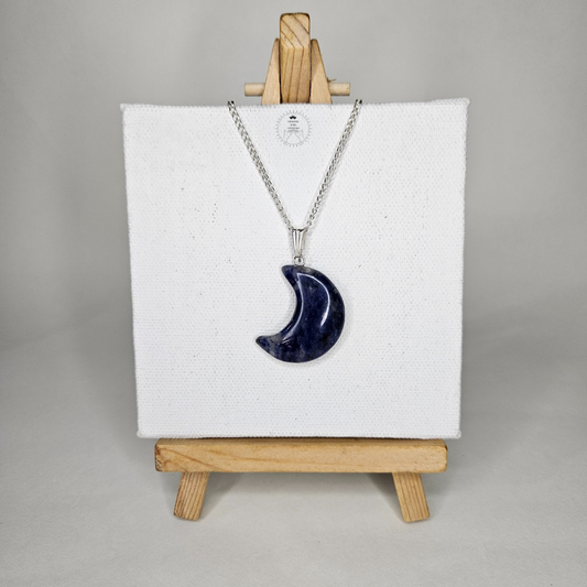 Sodalite Moon Pendant