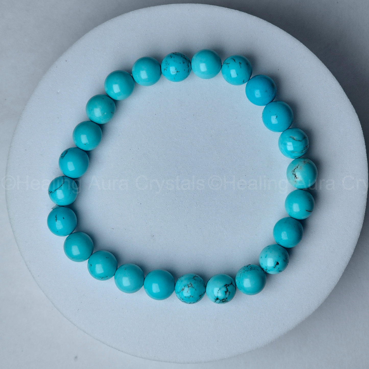 Turquoise Bracelet (Dyed Blue Magnesite) (8mm)