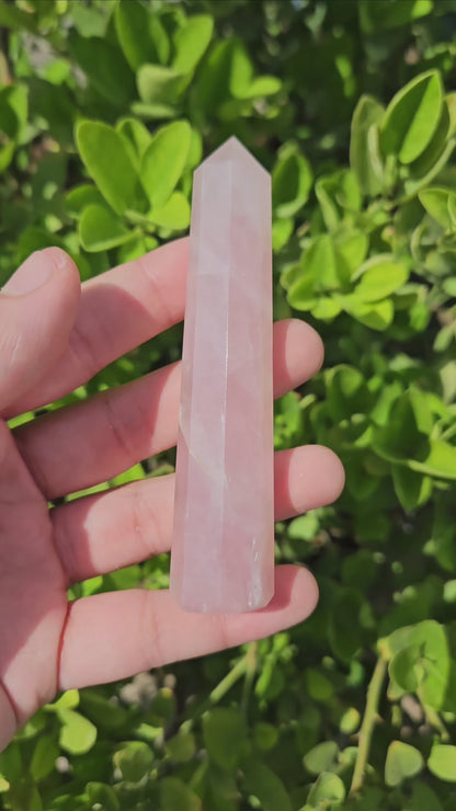 Rose Quartz Tower 4 inches- Premium Quality