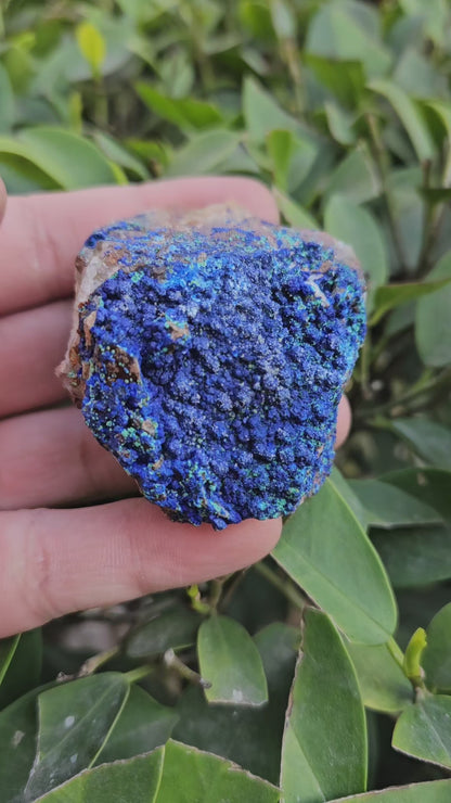 Azurite Malachite Raw with Quartz Inclusion 113g