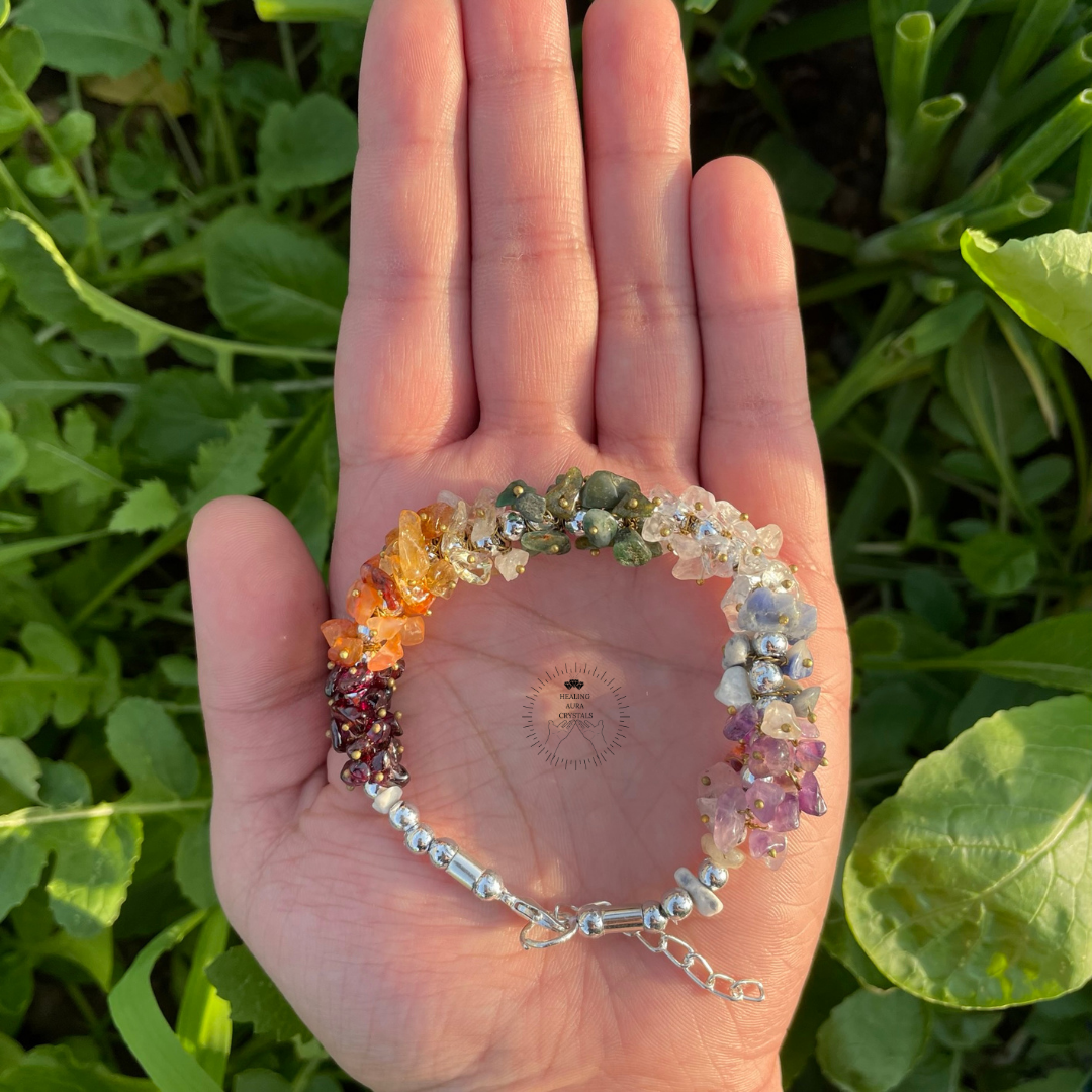 7 Chakra Chip Bracelet