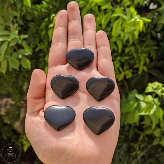 Black Tourmaline Mini Heart