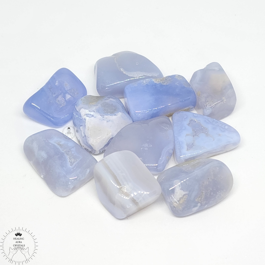 Blue Lace Agate Tumble- Premium Quality